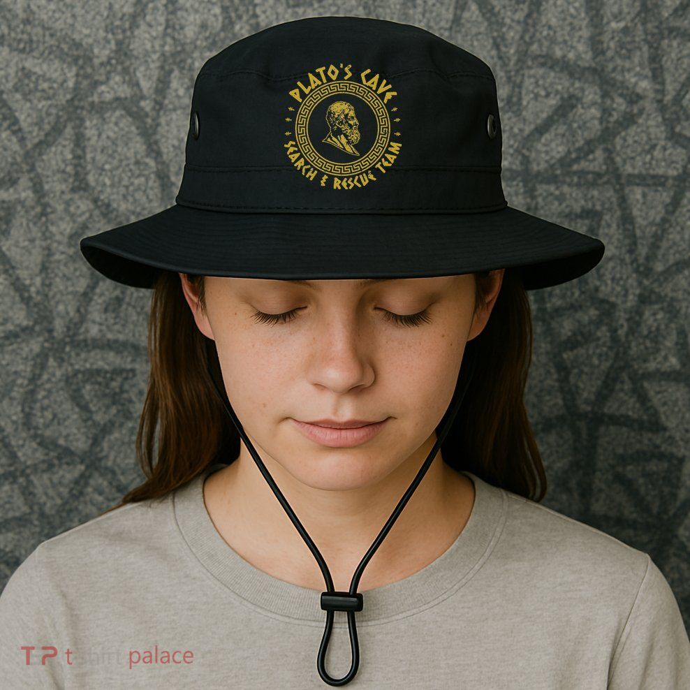 Platos Cave Search And Rescue Teams Funny Philosophy Bucket Hat