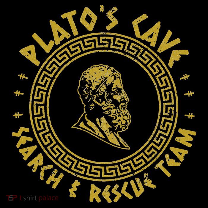 Platos Cave Search And Rescue Teams Funny Philosophy Youth Performance Sprint T-Shirt
