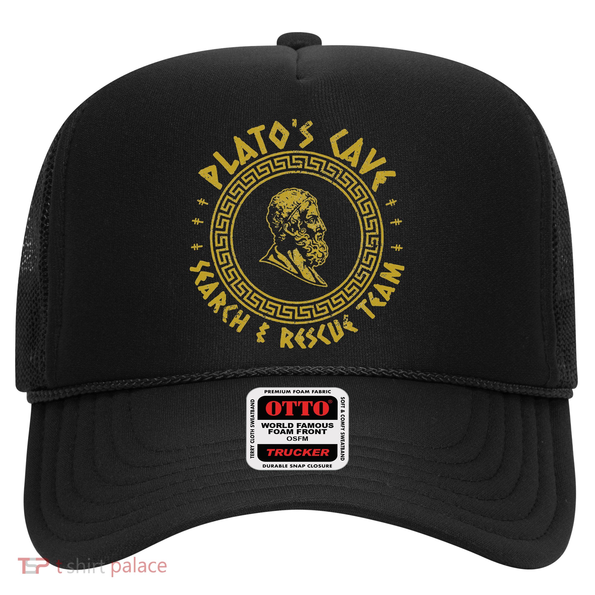 Platos Cave Search And Rescue Teams Funny Philosophy Trucker Hat