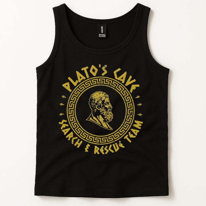 Platos Cave Search And Rescue Teams Funny Philosophy Tank Top