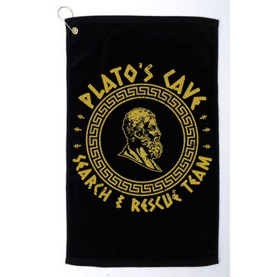 Platos Cave Search And Rescue Teams Funny Philosophy Golf Towel