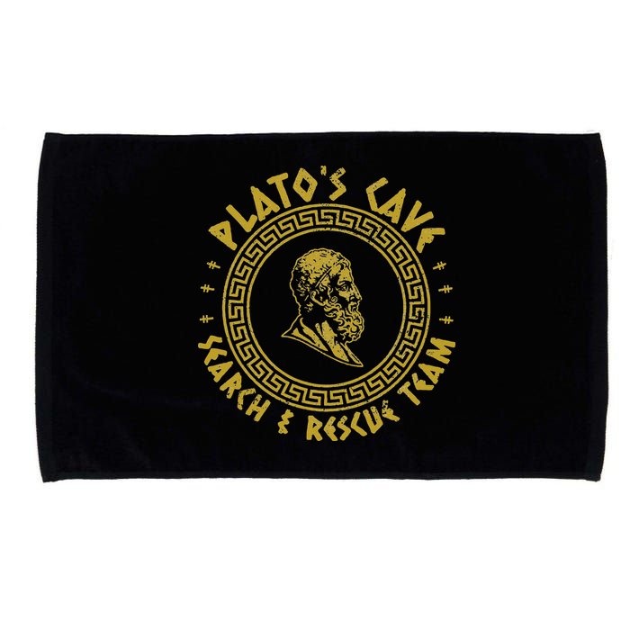 Platos Cave Search And Rescue Teams Funny Philosophy Microfiber Hand Towel