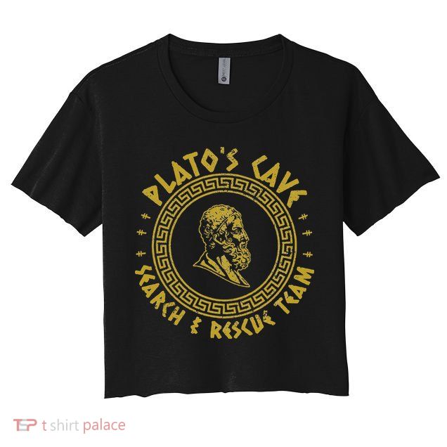 Platos Cave Search And Rescue Teams Funny Philosophy Crop Top