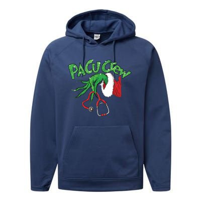 Pacu Crew Stethoscope Christmas Xmas Nurse Nursing Pajamas Performance Fleece Hoodie