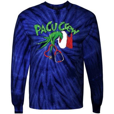 Pacu Crew Stethoscope Christmas Xmas Nurse Nursing Pajamas Tie-Dye Long Sleeve Shirt