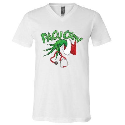 Pacu Crew Stethoscope Christmas Xmas Nurse Nursing Pajamas V-Neck T-Shirt