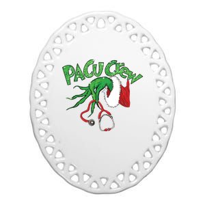 Pacu Crew Stethoscope Christmas Xmas Nurse Nursing Pajamas Ceramic Oval Ornament