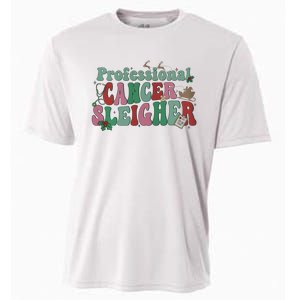 Professional Cancer Sleigher Christmas Holiday Season Cooling Performance Crew T-Shirt