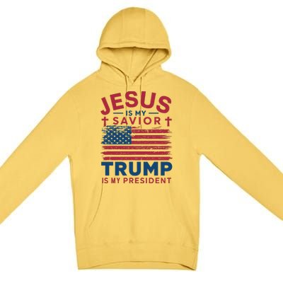 Patriotic Christian Support Graphic Premium Pullover Hoodie