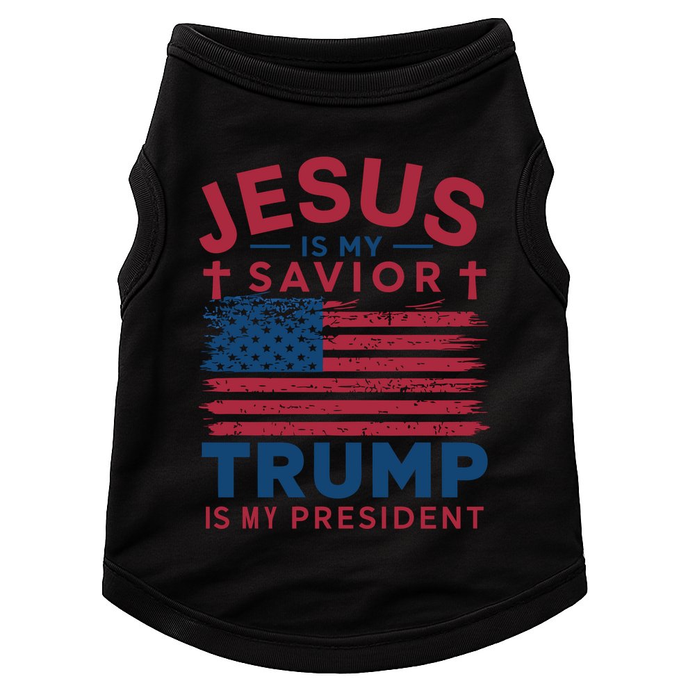 Patriotic Christian Support Graphic Doggie Tank