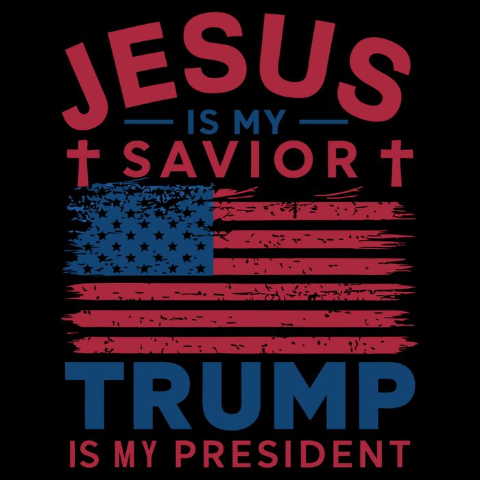 Patriotic Christian Support Graphic V-Neck T-Shirt