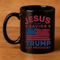 Patriotic Christian Support Graphic 11oz C Handle Ceramic Mug