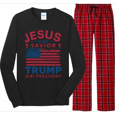 Patriotic Christian Support Graphic Long Sleeve Pajama Set