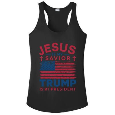 Patriotic Christian Support Graphic Ladies PosiCharge Competitor Racerback Tank
