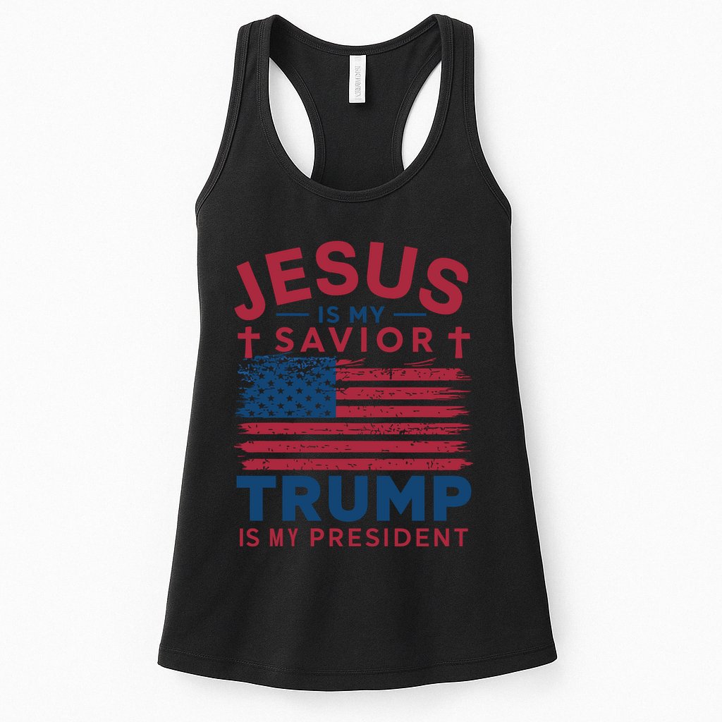 Patriotic Christian Support Graphic Womens Tank Top