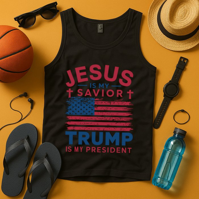 Patriotic Christian Support Graphic Tank Top