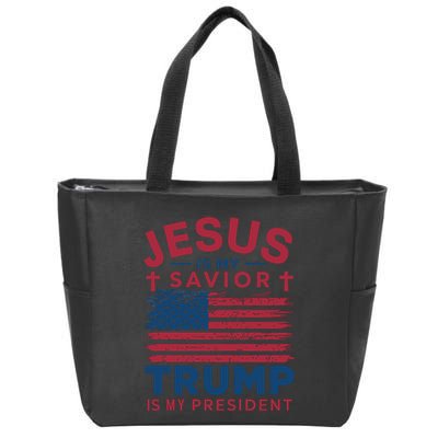 Patriotic Christian Support Graphic Zip Tote Bag