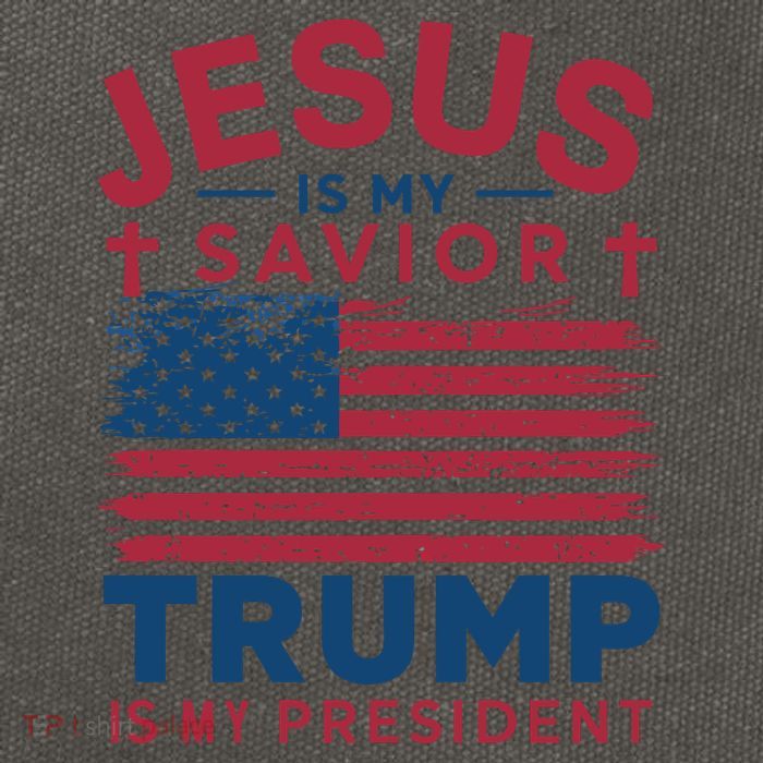 Patriotic Christian Support Graphic Cotton Canvas Backpack
