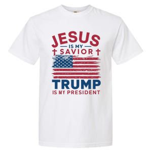 Patriotic Christian Support Graphic Garment-Dyed Heavyweight T-Shirt