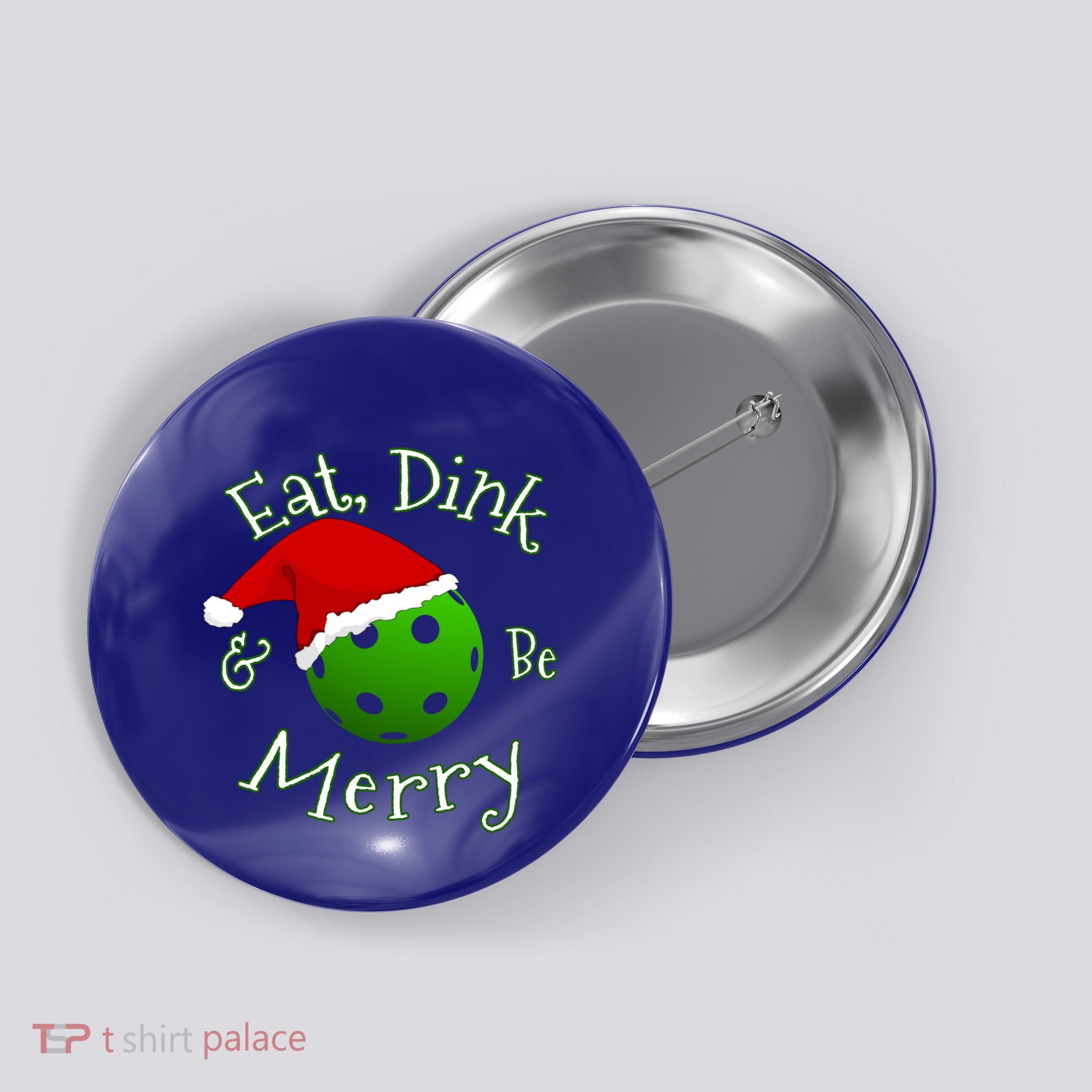 Pickleball Christmas Saying Gift Button