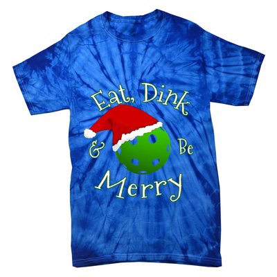 Pickleball Christmas Saying Gift Tie-Dye T-Shirt