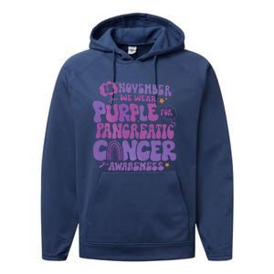 Pancreatic Cancer Support In November We Wear Purple Performance Fleece Hoodie