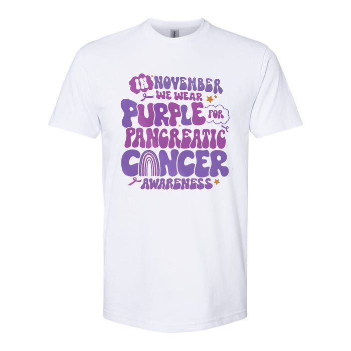 Pancreatic Cancer Support In November We Wear Purple Softstyle CVC T-Shirt