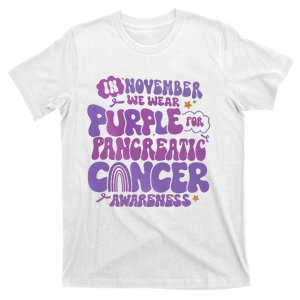 Pancreatic Cancer Support In November We Wear Purple T-Shirt