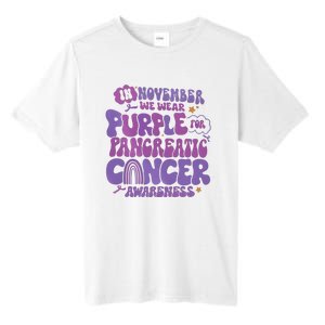 Pancreatic Cancer Support In November We Wear Purple Tall Fusion ChromaSoft Performance T-Shirt