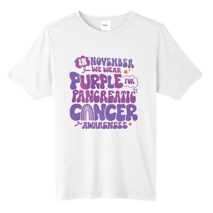 Pancreatic Cancer Support In November We Wear Purple Tall Fusion ChromaSoft Performance T-Shirt