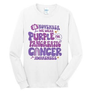 Pancreatic Cancer Support In November We Wear Purple Tall Long Sleeve T-Shirt