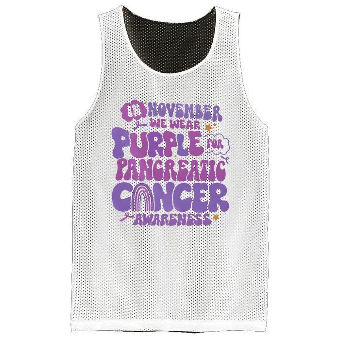 Pancreatic Cancer Support In November We Wear Purple Mesh Reversible Basketball Jersey Tank