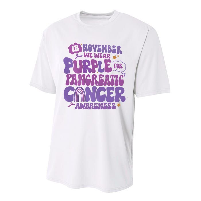 Pancreatic Cancer Support In November We Wear Purple Performance Sprint T-Shirt