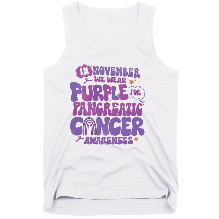 Pancreatic Cancer Support In November We Wear Purple Tank Top