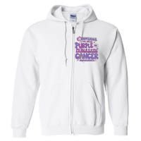 Pancreatic Cancer Support In November We Wear Purple Full Zip Hoodie