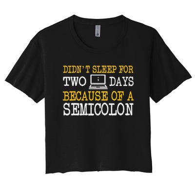 Programmer Computer Software Engineer Web Developer Coder Women's Crop Top Tee
