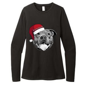 Pitbull Christmas Santa Dog Xmas Cute Pit Bull Lover Funny Gift Great Gift Womens CVC Long Sleeve Shirt