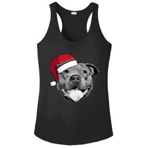 Pitbull Christmas Santa Dog Xmas Cute Pit Bull Lover Funny Gift Great Gift Ladies PosiCharge Competitor Racerback Tank