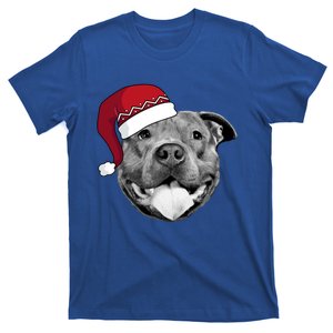 Pitbull Christmas Santa Dog Xmas Cute Pit Bull Lover Funny Gift Great Gift T-Shirt