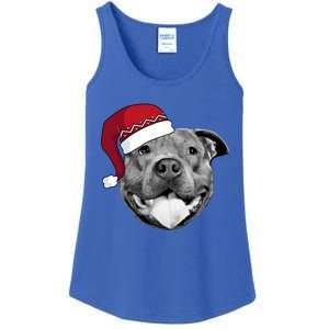 Pitbull Christmas Santa Dog Xmas Cute Pit Bull Lover Funny Gift Great Gift Ladies Essential Tank