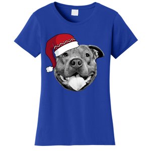 Pitbull Christmas Santa Dog Xmas Cute Pit Bull Lover Funny Gift Great Gift Women's T-Shirt