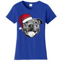 Pitbull Christmas Santa Dog Xmas Cute Pit Bull Lover Funny Gift Great Gift Women's T-Shirt