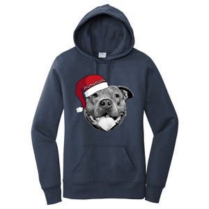 Pitbull Christmas Santa Dog Xmas Cute Pit Bull Lover Funny Gift Great Gift Women's Pullover Hoodie