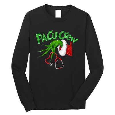 Pacu Crew Stethoscope Christmas Xmas Nurse Nursing Pajamas Long Sleeve Shirt