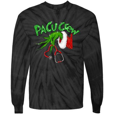 Pacu Crew Stethoscope Christmas Xmas Nurse Nursing Pajamas Tie-Dye Long Sleeve Shirt