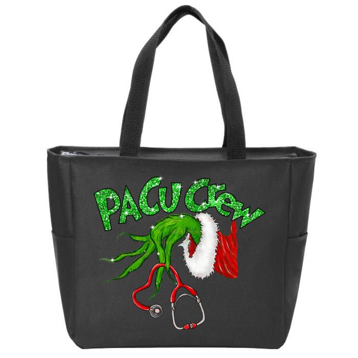 Pacu Crew Stethoscope Christmas Xmas Nurse Nursing Pajamas Zip Tote Bag