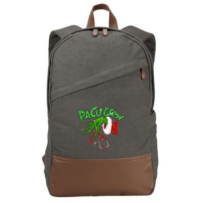 Pacu Crew Stethoscope Christmas Xmas Nurse Nursing Pajamas Cotton Canvas Backpack