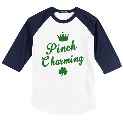 Pinch Charming St Patricks Day Baseball Sleeve Shirt