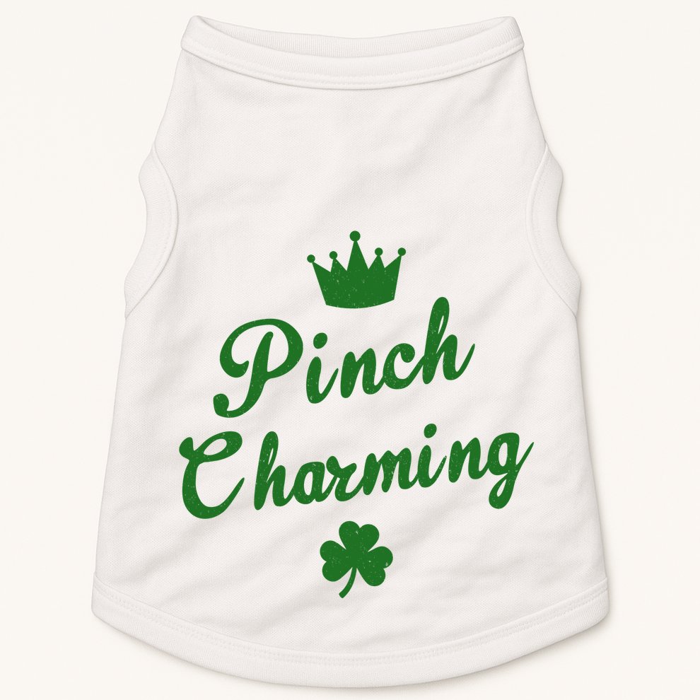 Pinch Charming St Patricks Day Doggie Tank