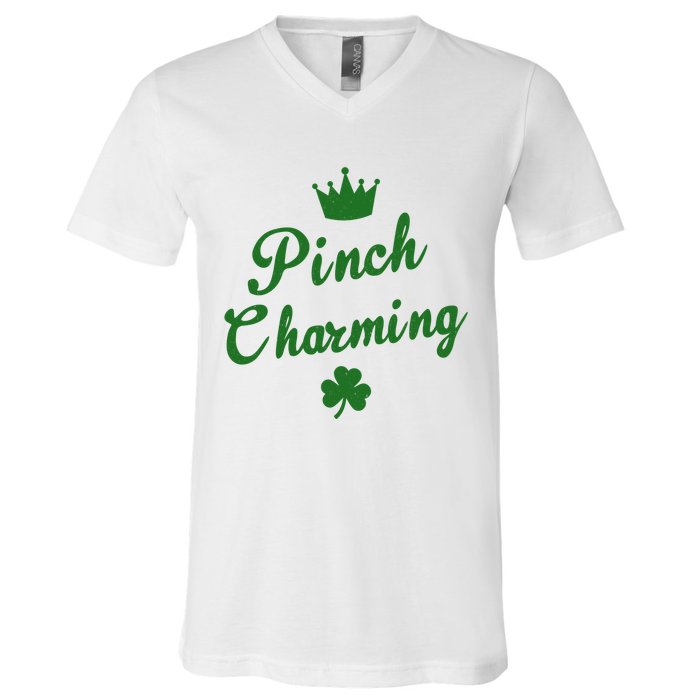 Pinch Charming St Patricks Day V-Neck T-Shirt